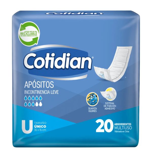 Apósito Unisex Leve Cotidian 20 un
